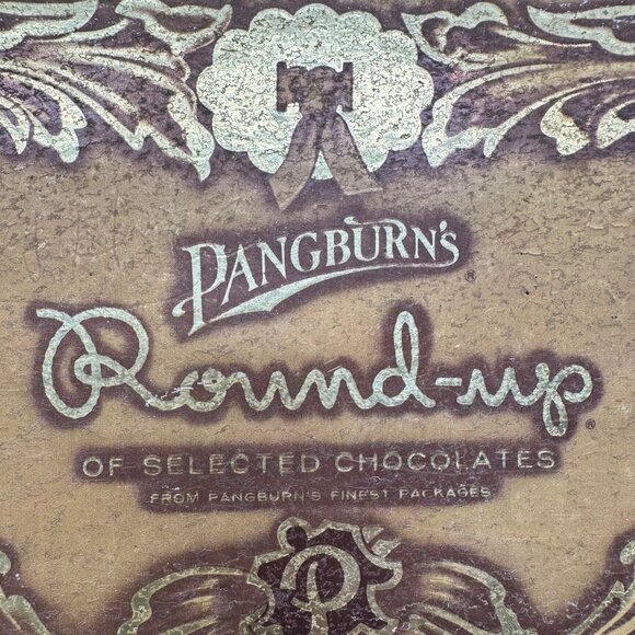 Vintage Pangburns Chocolate Box Round Up 1960s Cowgirls Western Texas Empty - Picture 10 of 16